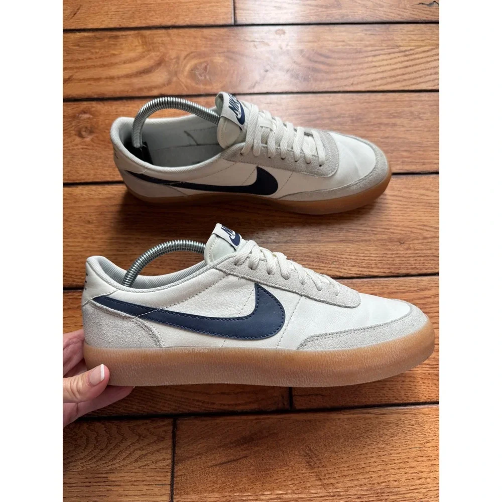 Nike Killshot 2 Leather Men 9.5 Sail Midnight Navy Gum Sole 432997-107 Sneaker